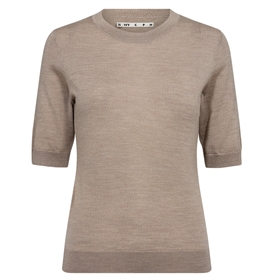 Ivy Copenhagen Essex SS O-Neck Knit, Beige Melange 